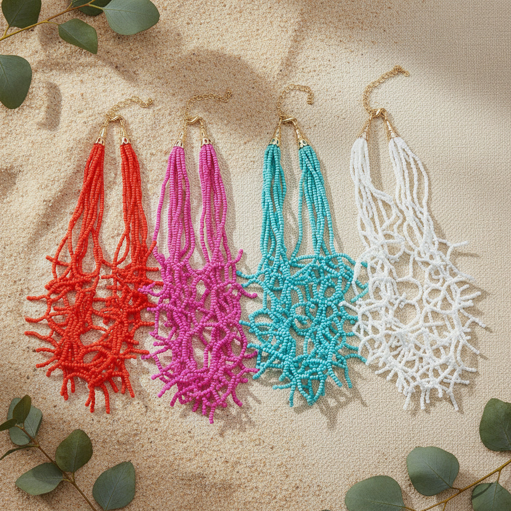 Corallina Cascade Necklace - 4 colors - Hello Baabs