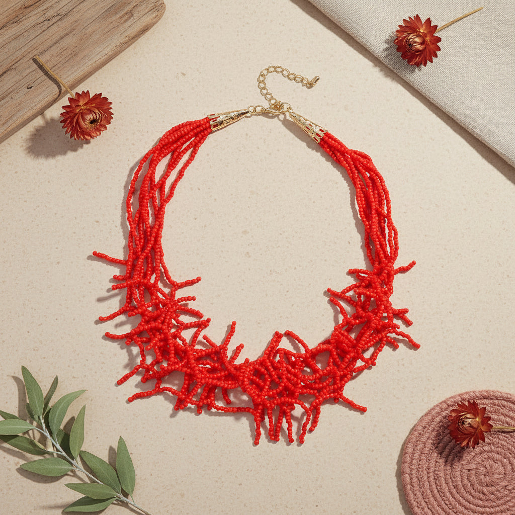 Corallina Cascade Necklace - 4 colors - Hello Baabs