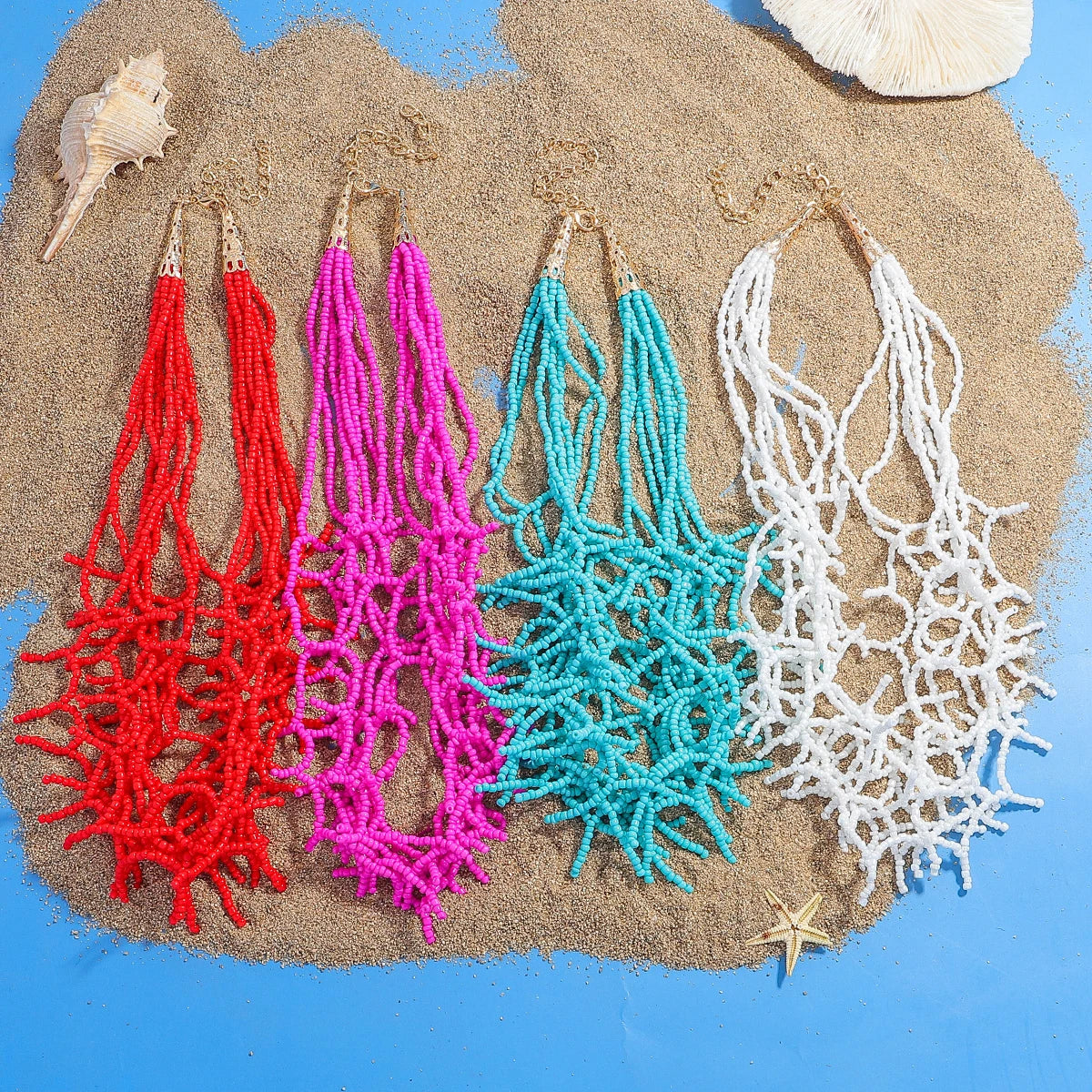 Corallina Cascade Necklace - 4 colors - hello baabs 