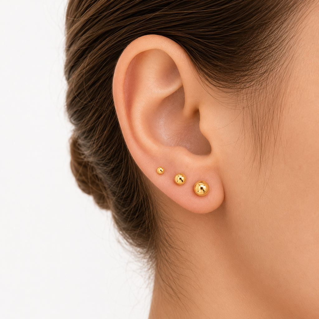 Core Shine Stud Set - Gold or Silver - Hello Baabs
