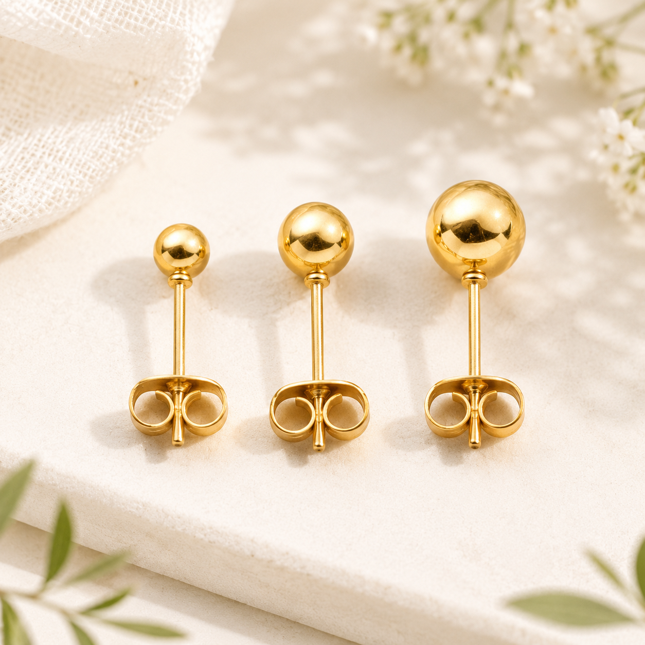 Core Shine Stud Set - Gold or Silver - Hello Baabs