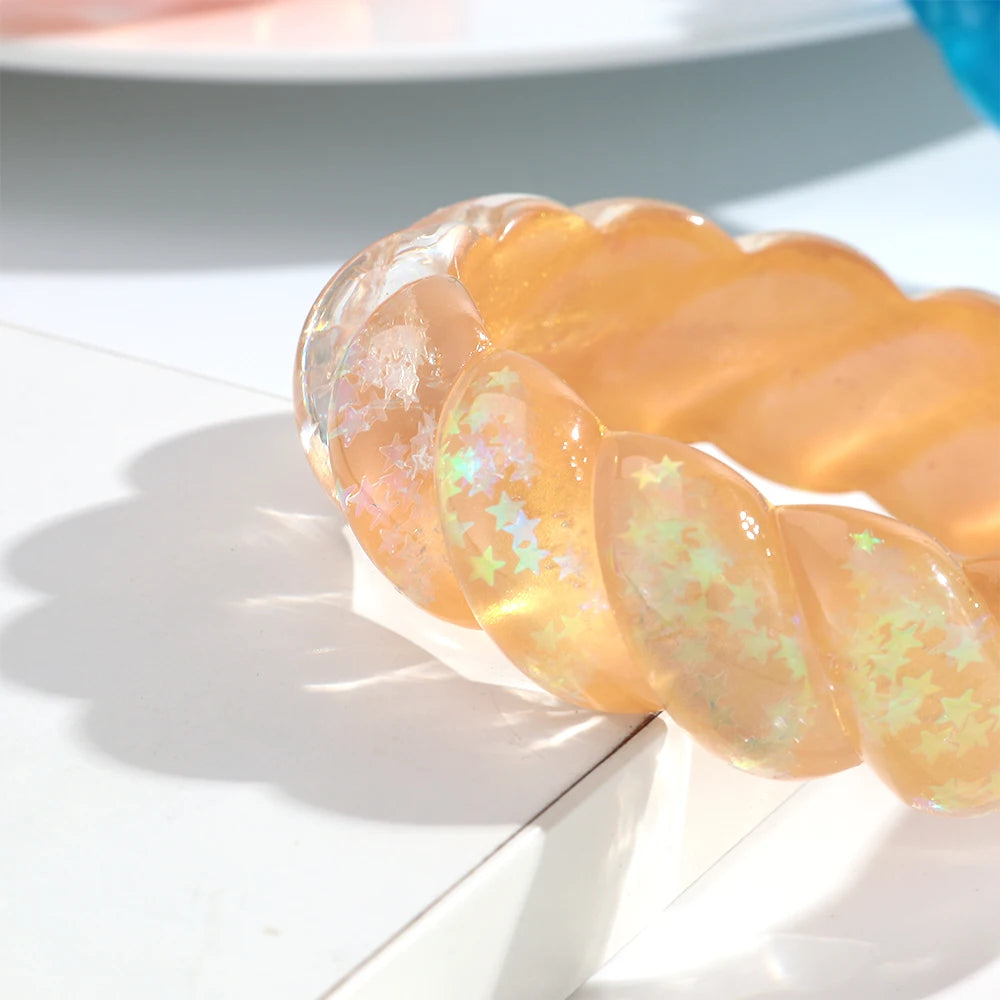 Cosmic Candy Twist Bangle (2.70" diameter) - 5 colors - Hello Baabs LLC 