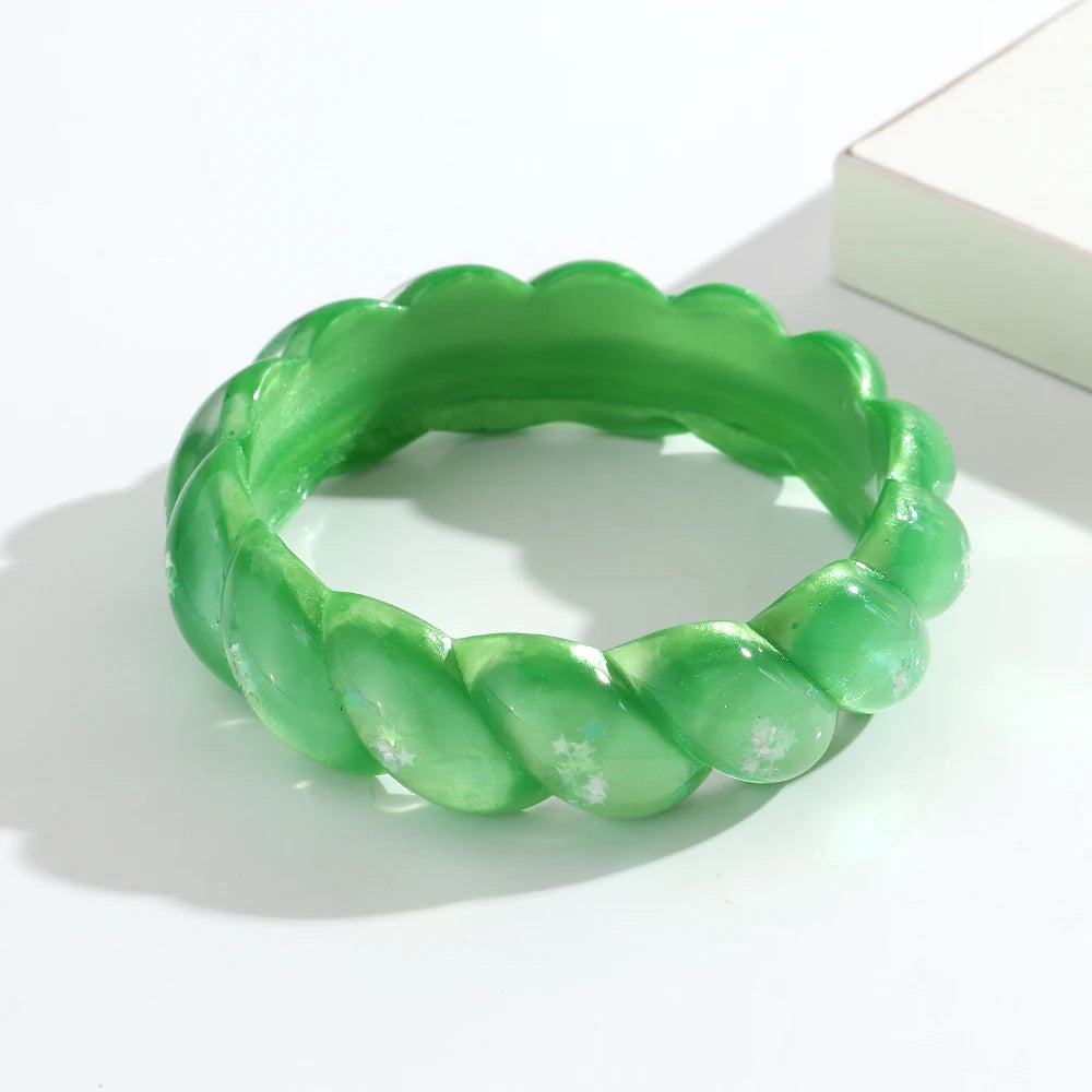 Cosmic Candy Twist Bangle (2.70" diameter) - 5 colors - Hello Baabs LLC 