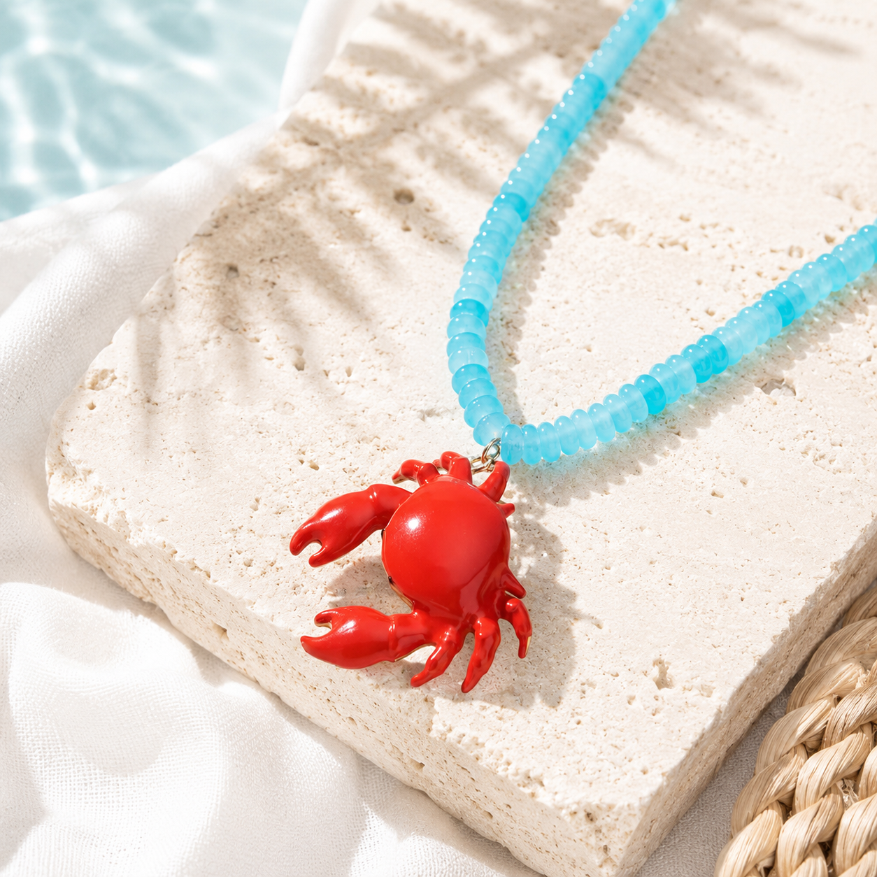 Crimson Crab Necklace - Hello Baabs