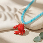 Crimson Crab Necklace - Hello Baabs LLC 