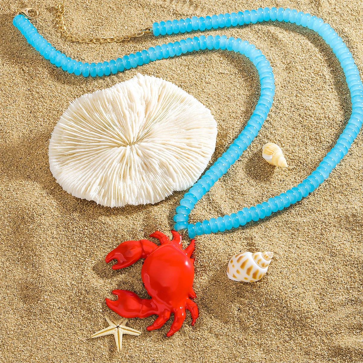 Crimson Crab Necklace - hello baabs 