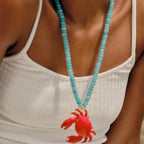 Crimson Crab Necklace - hello baabs 