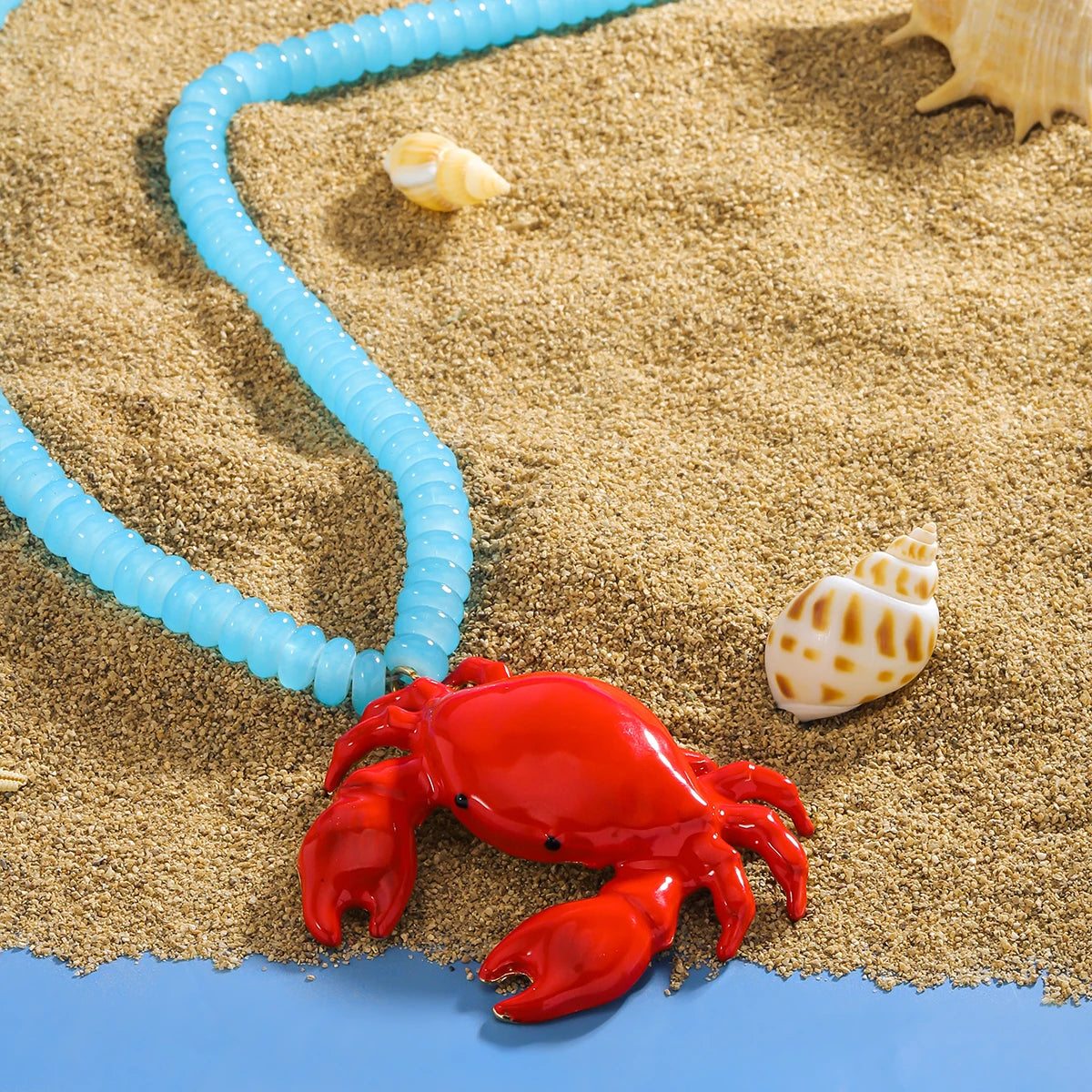 Crimson Crab Necklace - hello baabs 