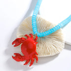 Crimson Crab Necklace - hello baabs 