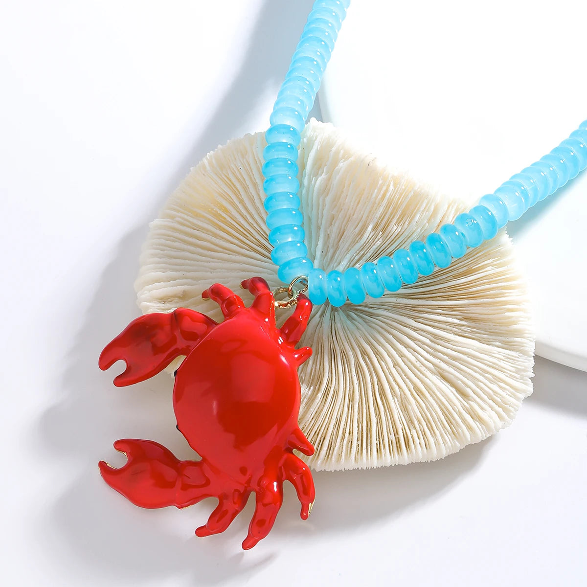 Crimson Crab Necklace - hello baabs 