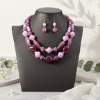 Crowned in Color Necklace & Earrings Set - 5 colors - Hello Baabs LLC 