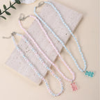 Cuddle Bear Pastel Necklace 3pc Set - Hello Baabs LLC 