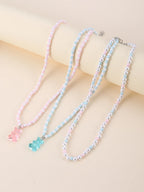 Cuddle Bear Pastel Necklace 3pc Set - Hello Baabs LLC 
