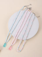 Cuddle Bear Pastel Necklace 3pc Set - Hello Baabs LLC 
