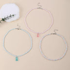 Cuddle Bear Pastel Necklace 3pc Set - Hello Baabs LLC 