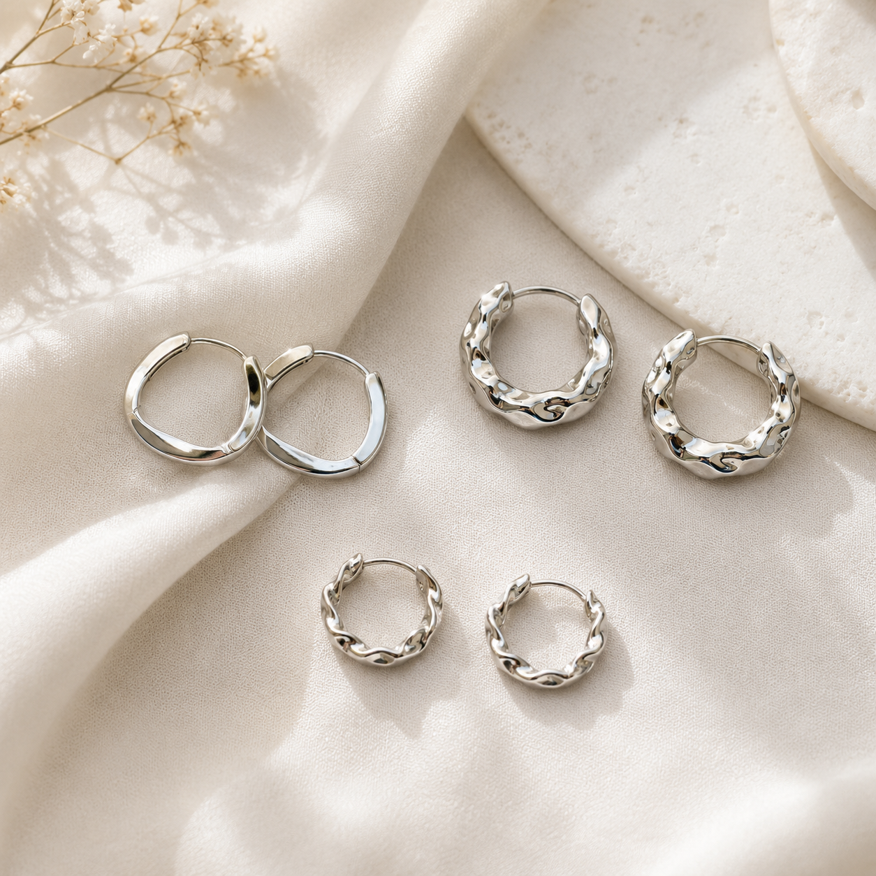 Curve Appeal Huggie Set - Gold or Silver - Hello Baabs
