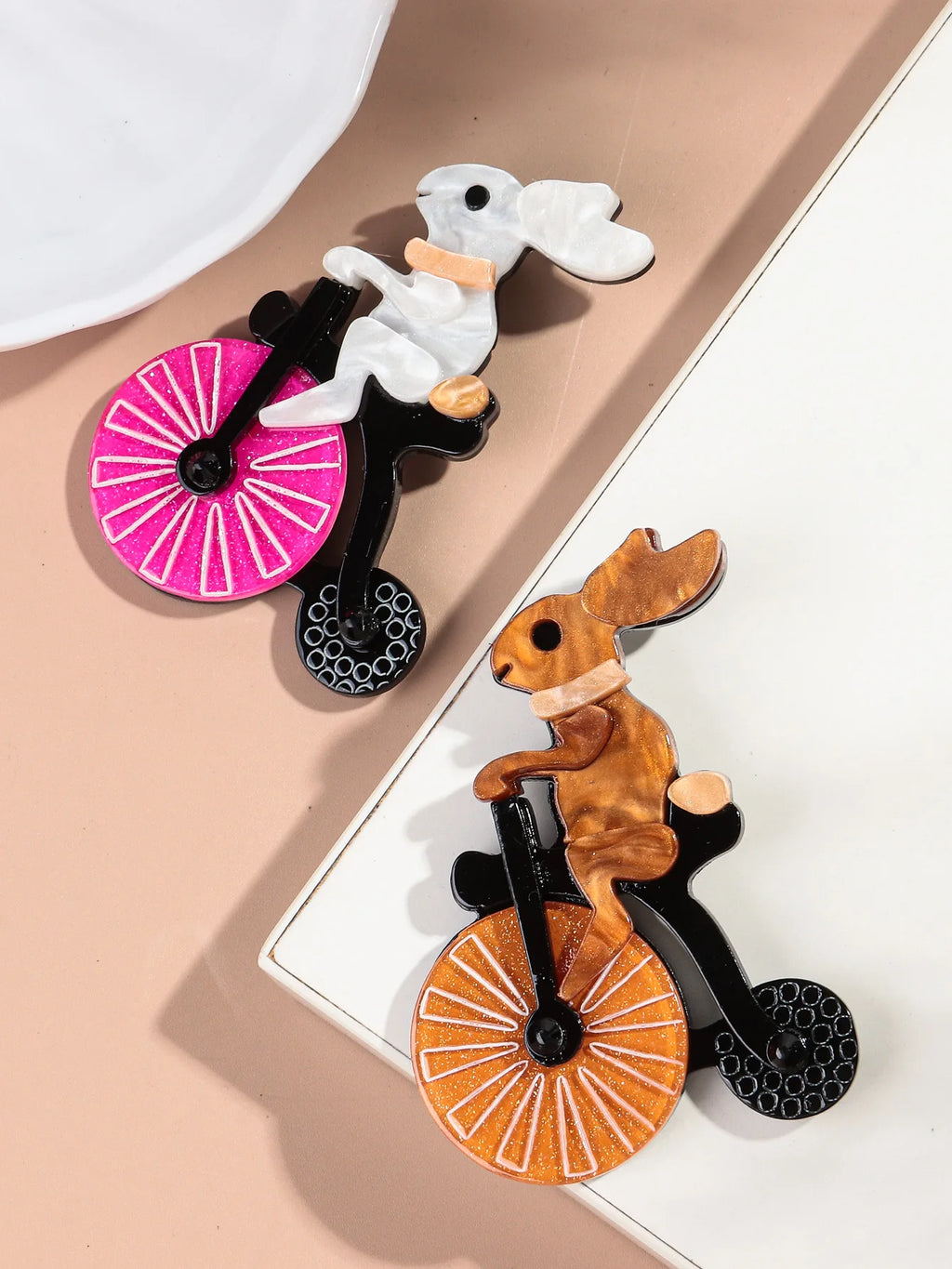 Cycle & Hop Brooch - 2 colors - Hello Baabs LLC 