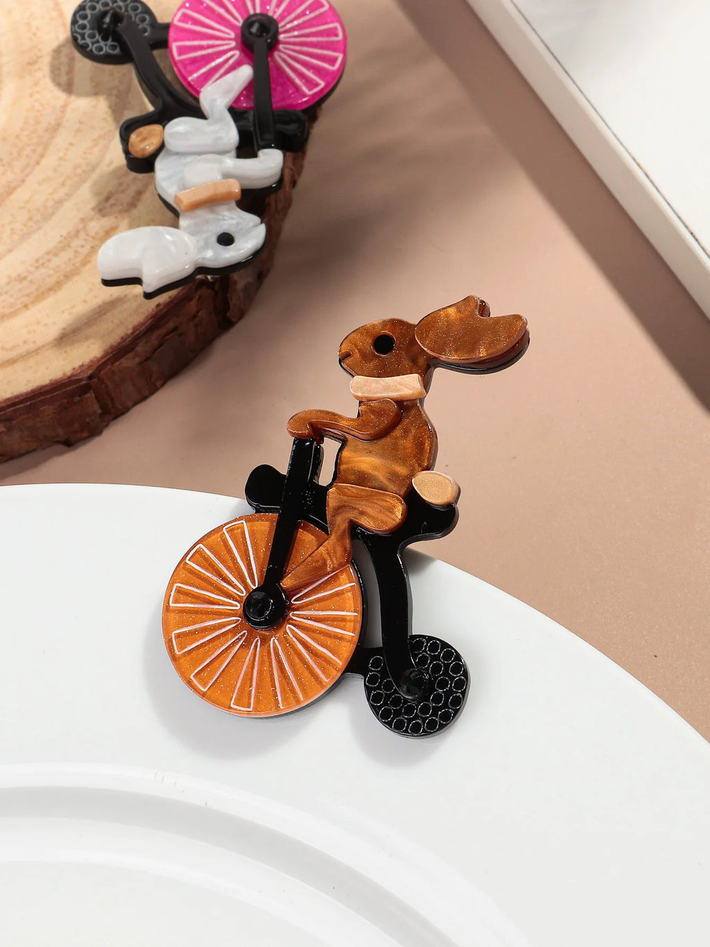 Cycle & Hop Brooch - 2 colors - Hello Baabs LLC 