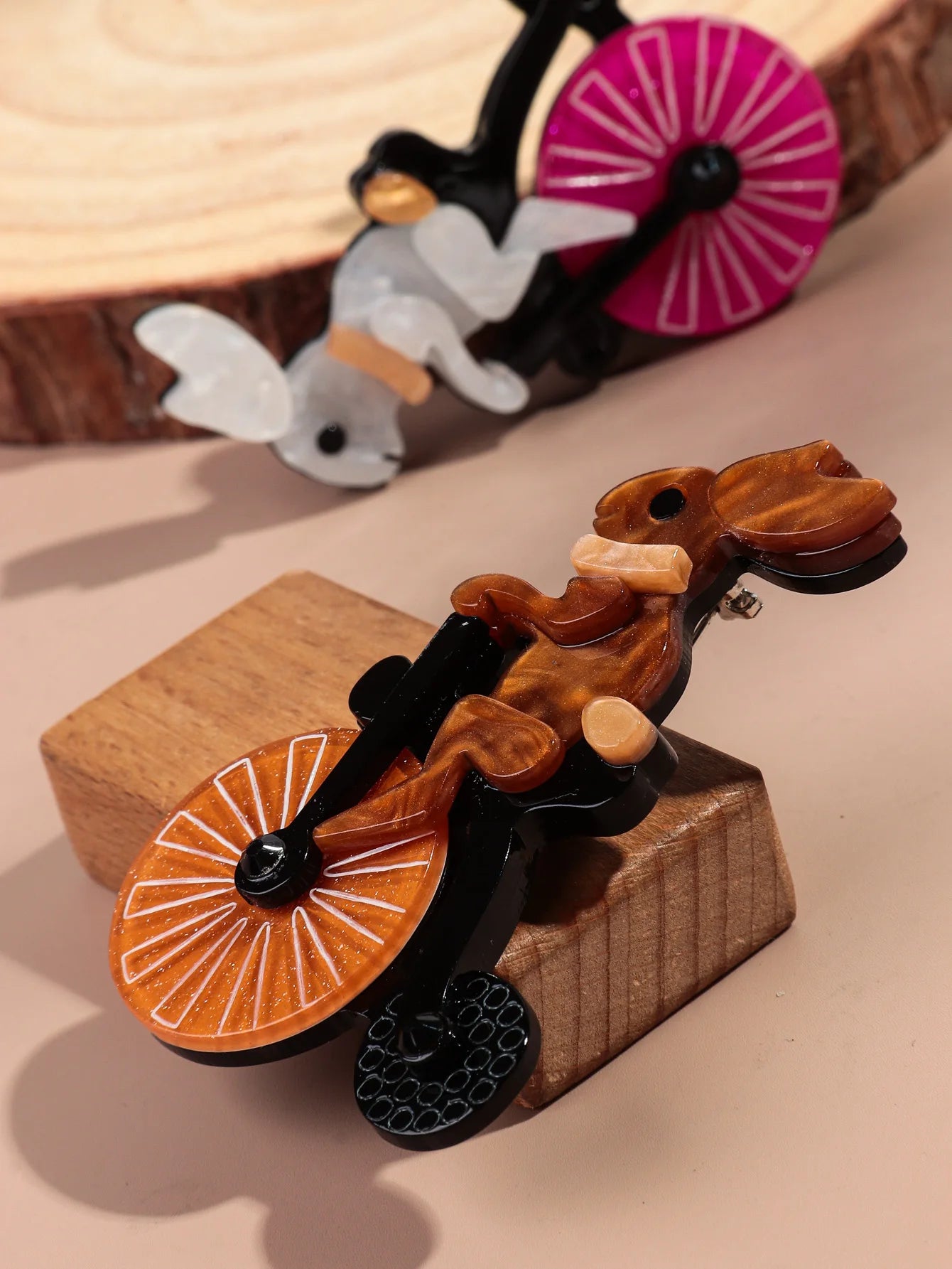 Cycle & Hop Brooch - 2 colors - Hello Baabs LLC 