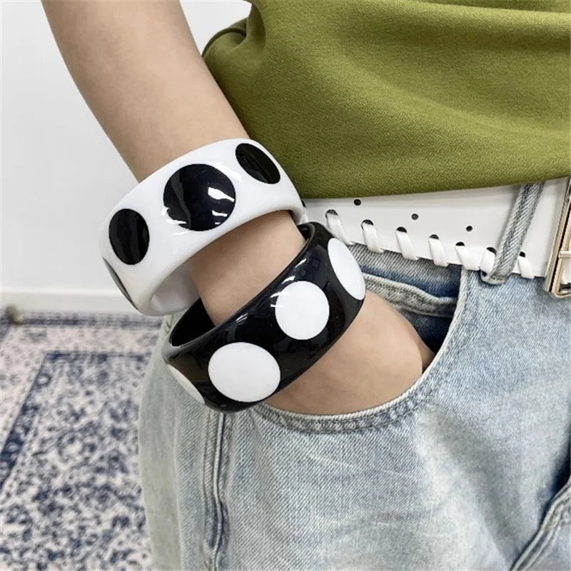 Dotty Diva Resin Bangle (2.60" diameter) - 7 colors - hello baabs 