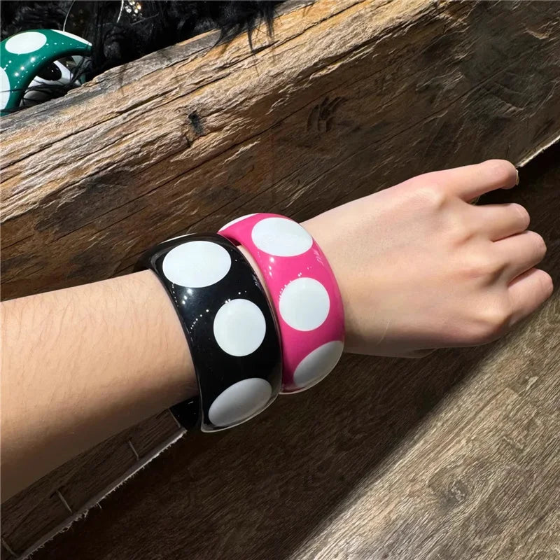 Dotty Diva Resin Bangle (2.60" diameter) - 7 colors - hello baabs 