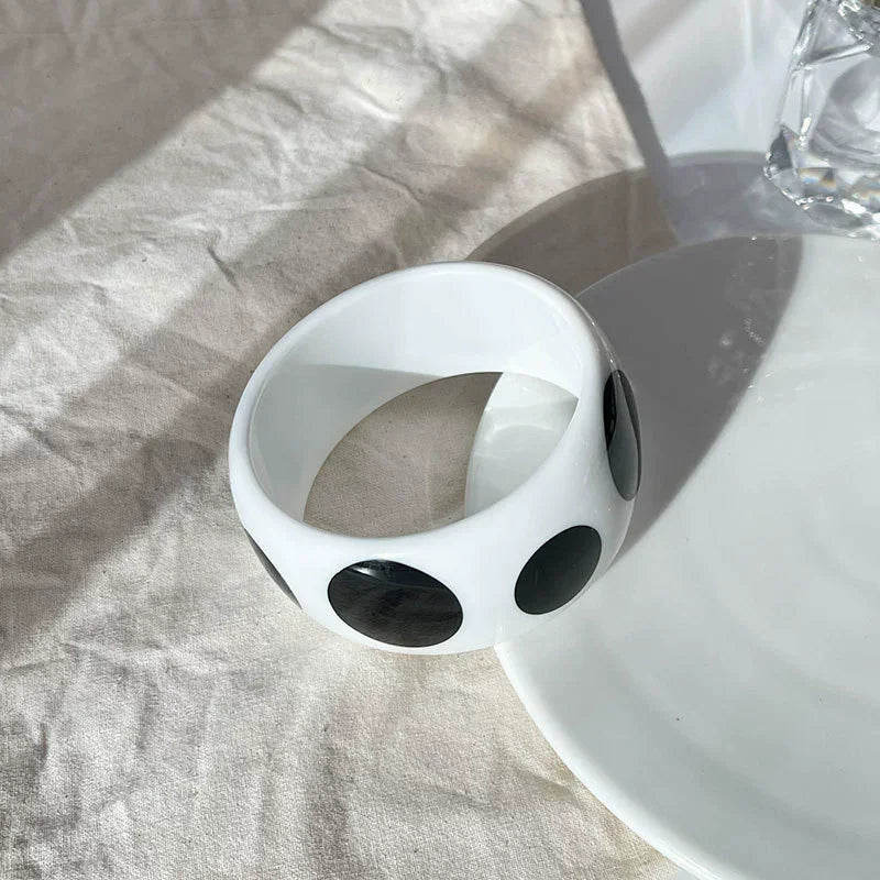 Dotty Diva Resin Bangle (2.60" diameter) - 7 colors - hello baabs 