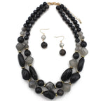 Double Glow Necklace & Earrings Set - 5 colors - hello baabs 