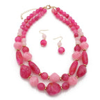 Double Glow Necklace & Earrings Set - 5 colors - hello baabs 