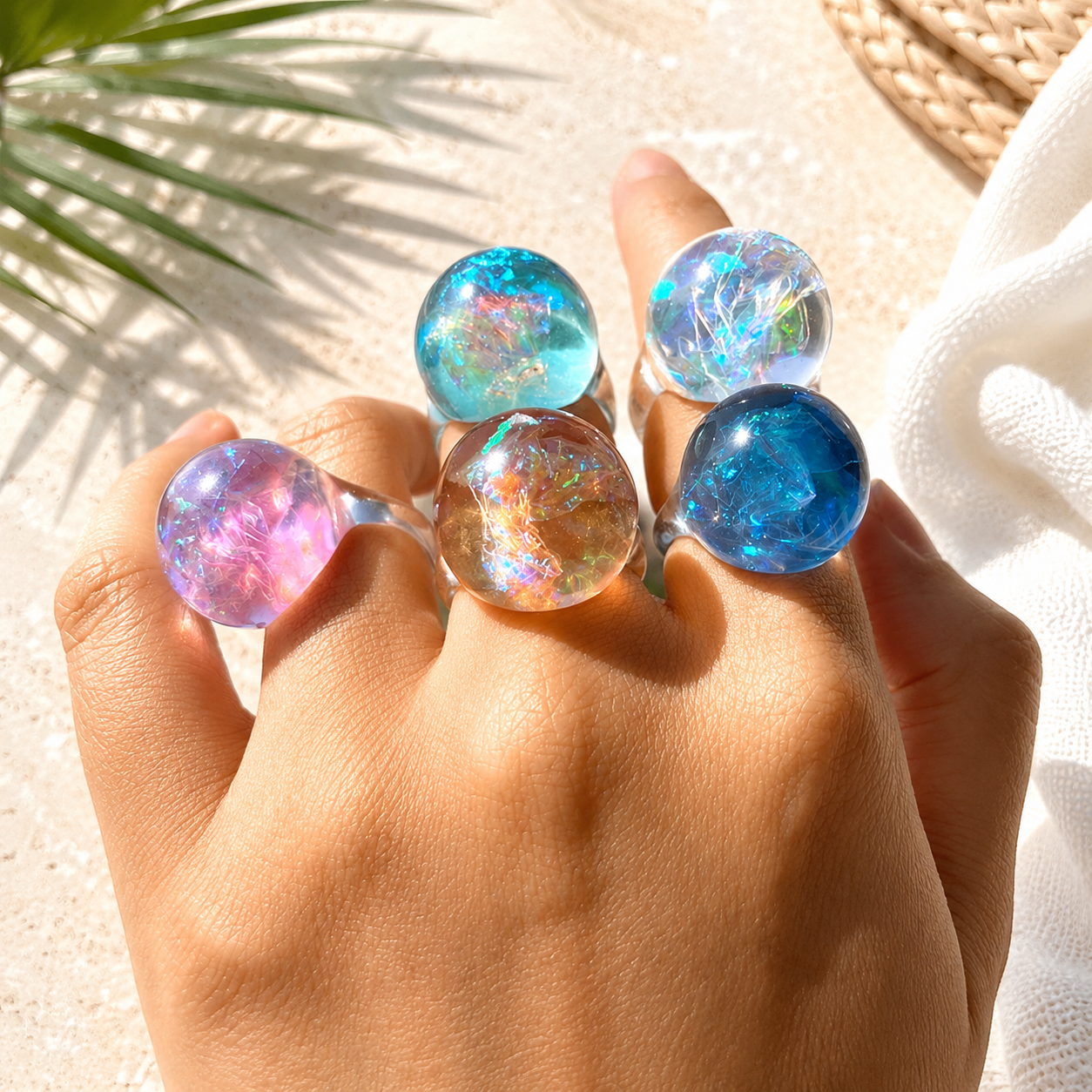 Dream Sparkle Ring (size 7) - 5 colors - Hello Baabs