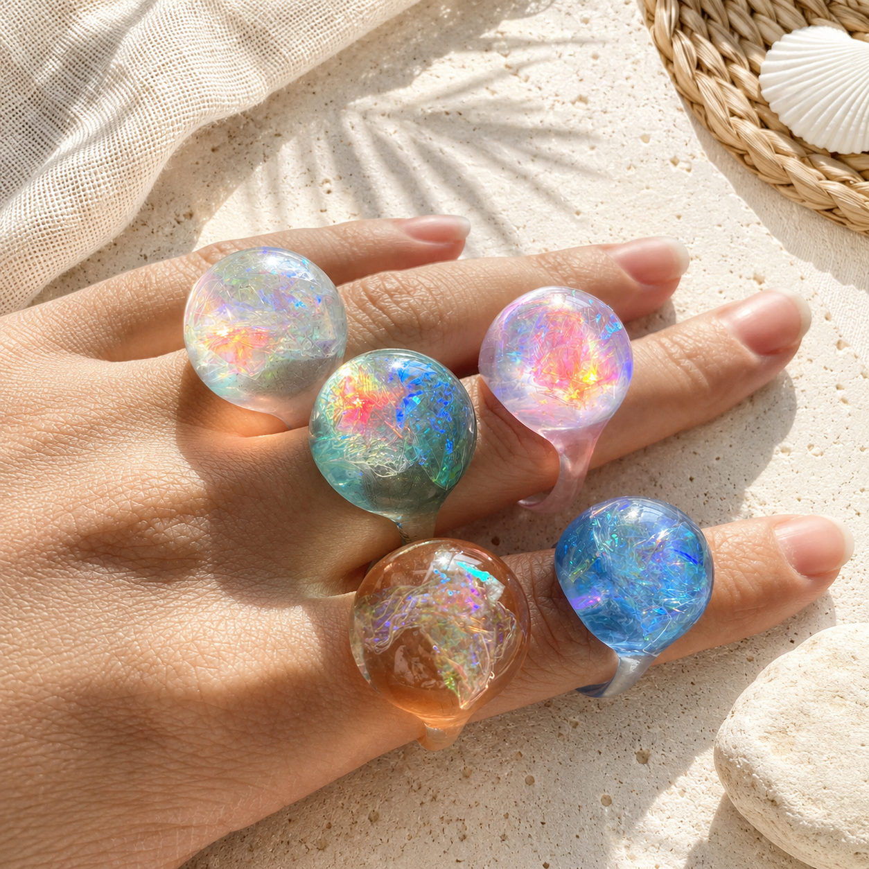 Dream Sparkle Ring (size 7) - 5 colors - Hello Baabs