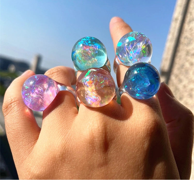 Dream Sparkle Ring (size 7) - 5 colors - Hello Baabs LLC 