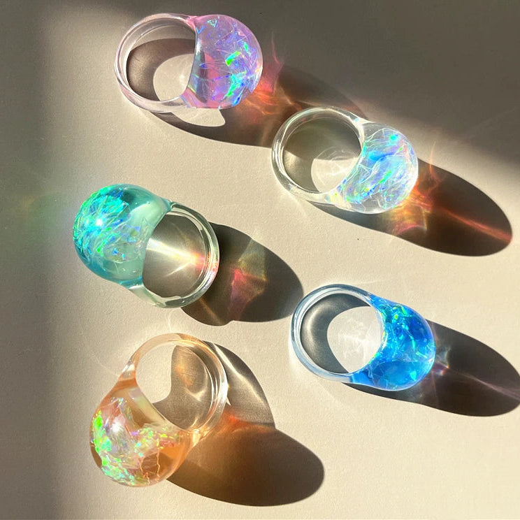 Dream Sparkle Ring (size 7) - 5 colors - Hello Baabs LLC 