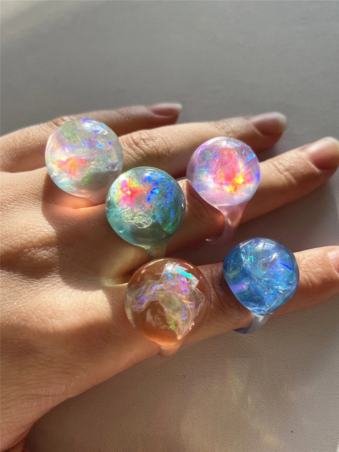 Dream Sparkle Ring (size 7) - 5 colors - Hello Baabs LLC 