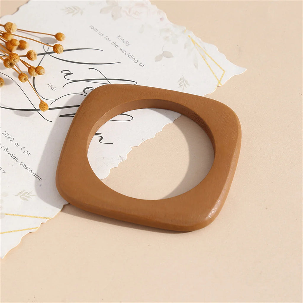 Driftline Flat Wood Bangle (2.72" diameter) - 4 colors - Hello Baabs LLC 