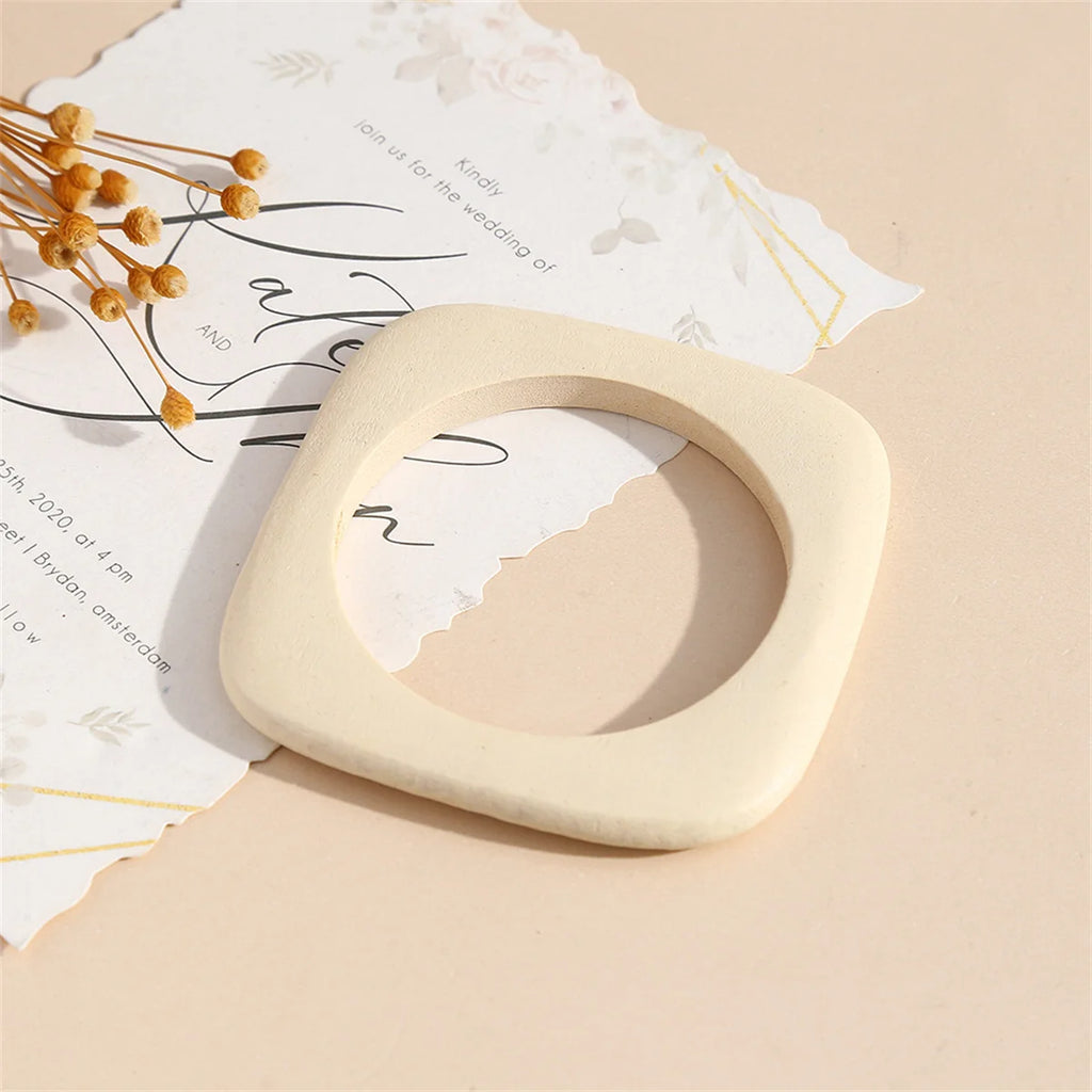 Driftline Flat Wood Bangle (2.72" diameter) - 4 colors - Hello Baabs LLC 