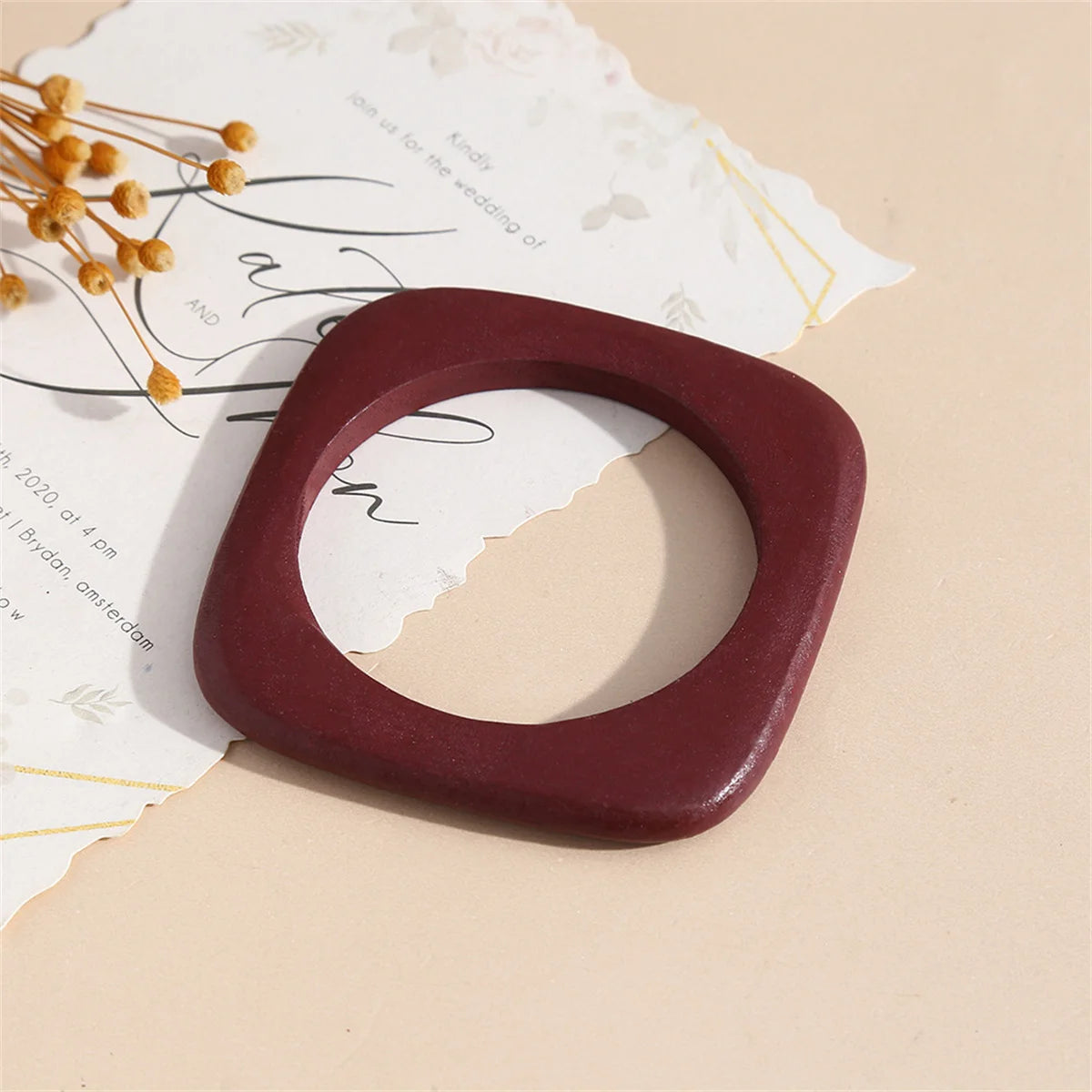 Driftline Flat Wood Bangle (2.72" diameter) - 4 colors - Hello Baabs LLC 
