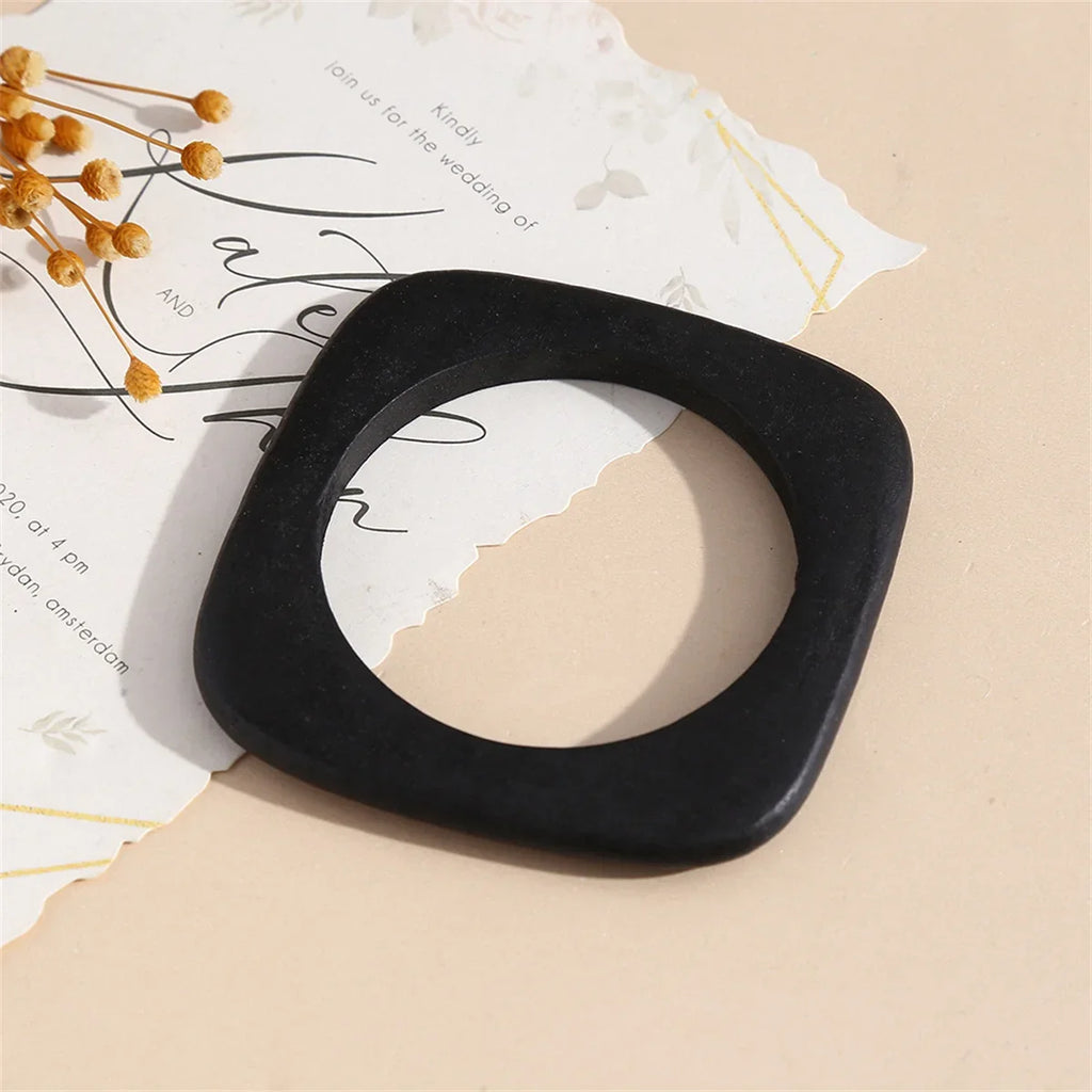 Driftline Flat Wood Bangle (2.72" diameter) - 4 colors - Hello Baabs LLC 