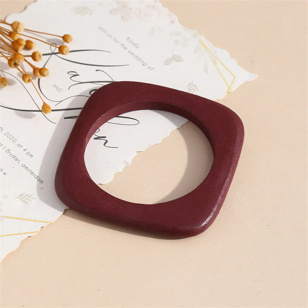Driftline Flat Wood Bangle (2.72" diameter) - 4 colors - hello baabs 