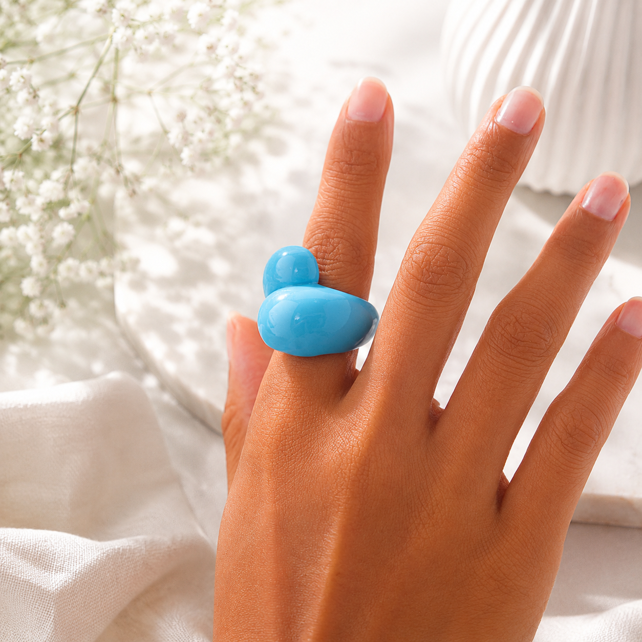 Droplet Delight Ring (size 6) - 13 colors - Hello Baabs