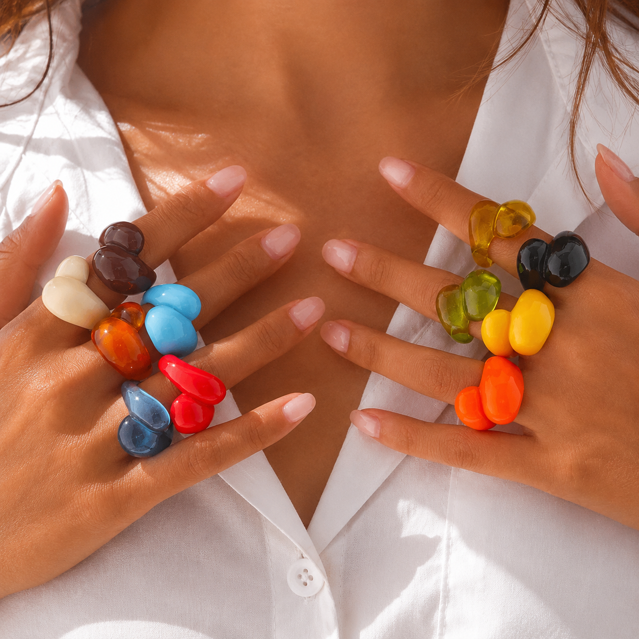 Droplet Delight Ring (size 6) - 13 colors - Hello Baabs
