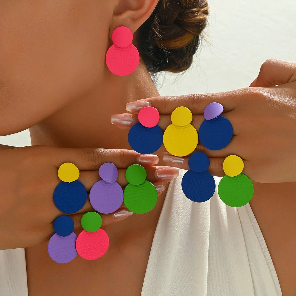 Duo Bloom Earrings - 11 color variants - hello baabs 