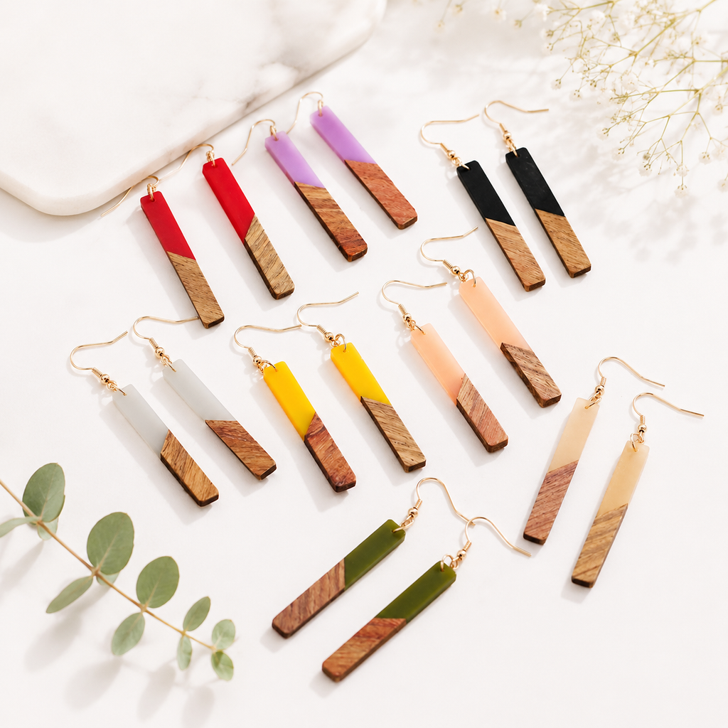 Earth & Edge Rectangle Drops - 8 colors - Hello Baabs
