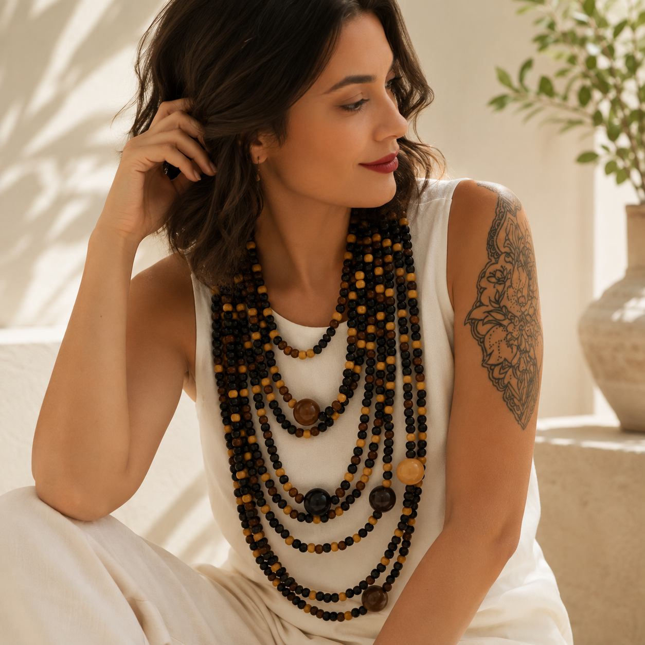Earthtone Echo Necklace - Hello Baabs