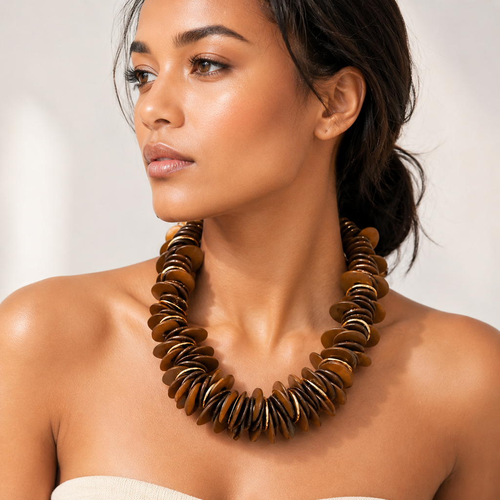 Ebony Rhythm Layered Necklace - Hello Baabs