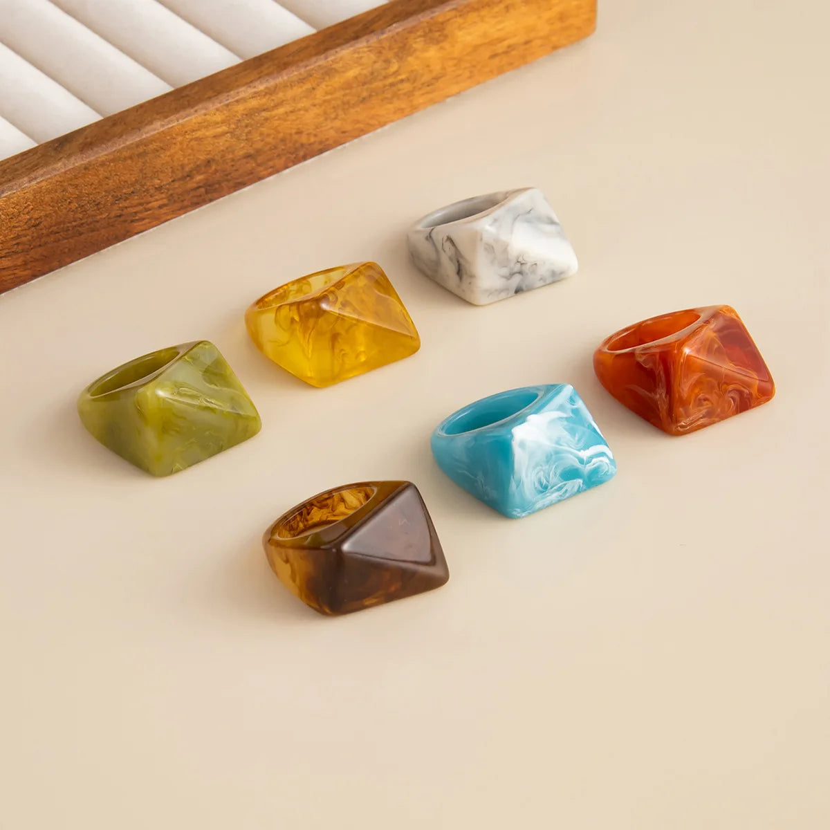 Edge Theory Rings (size 6) - 6 colors - Hello Baabs LLC 