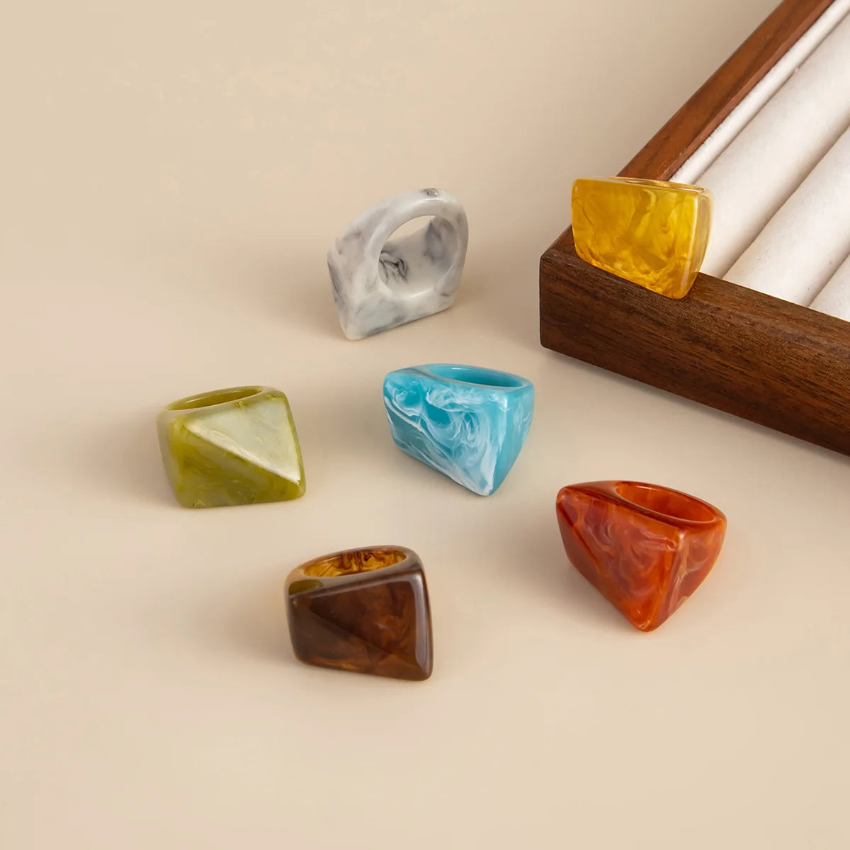 Edge Theory Rings (size 6) - 6 colors - hello baabs 