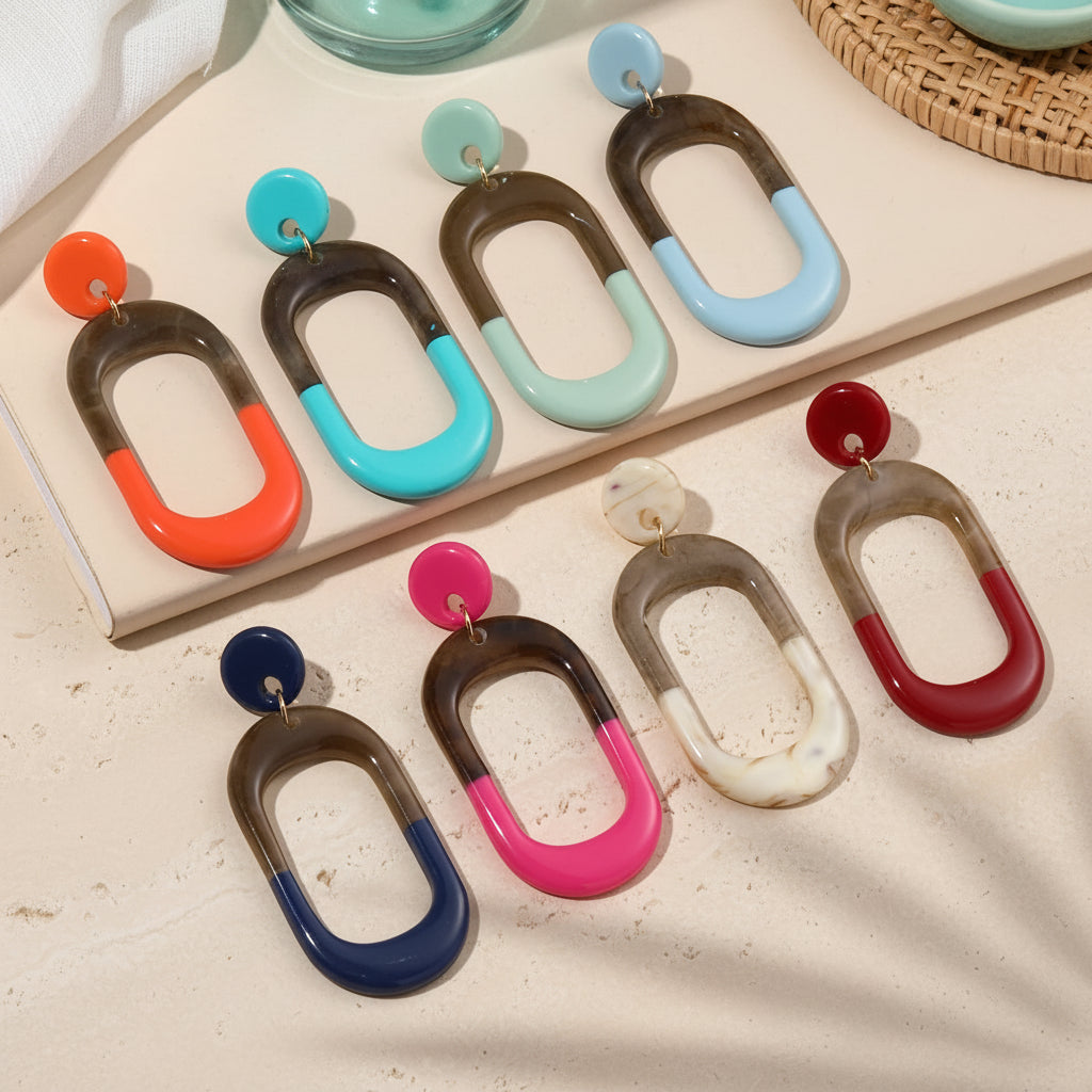 Electric Eclipse Earrings - 6 color variants - Hello Baabs