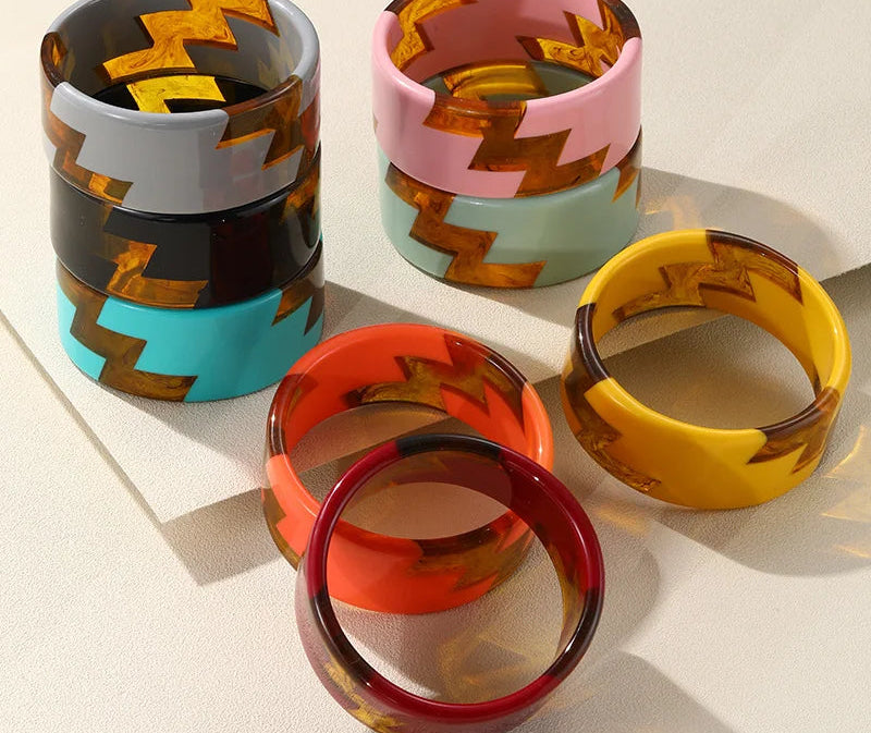 Electric Zig Bangle (2.55" diameter) - 8 colors - Hello Baabs LLC 