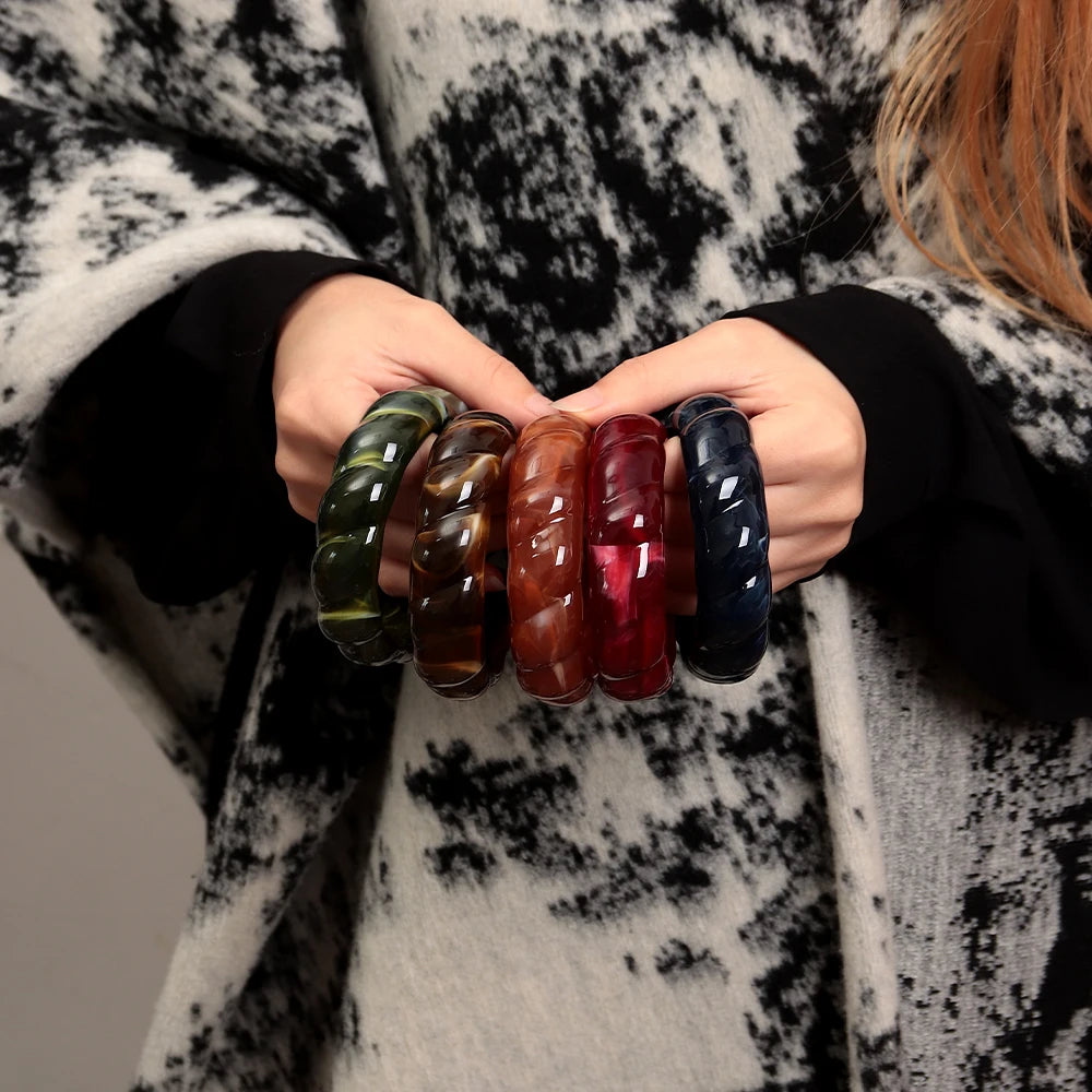 Era Twist Bangle (2.60" diameter) - 5 colors - Hello Baabs LLC 