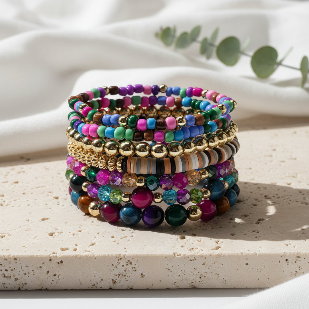 Festival Fusion Bracelet 7pc Set - 6 colors - Hello Baabs